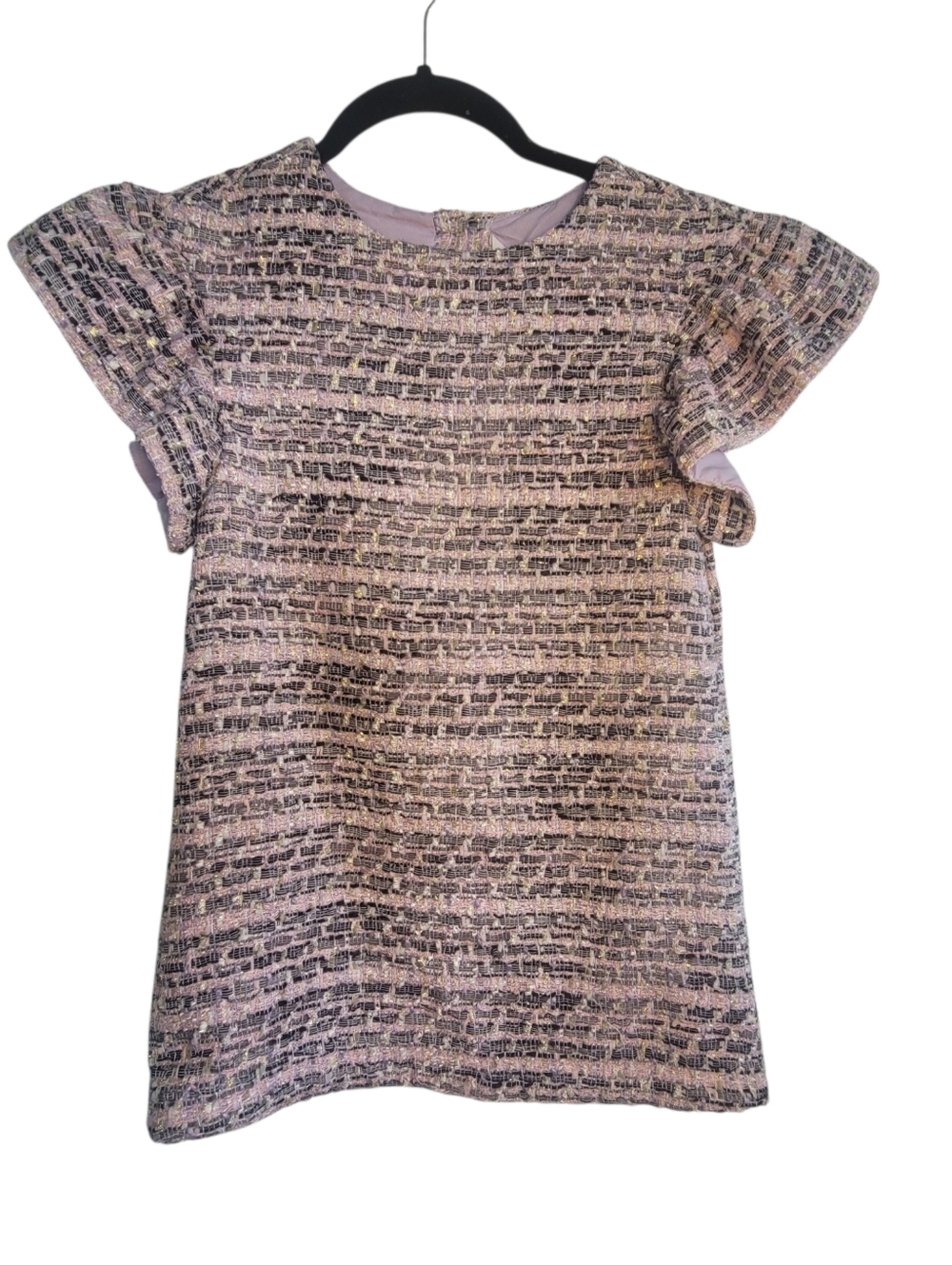 Janie and Jack Tweed Dress Size 6 Shimmer Boulce Lavender
